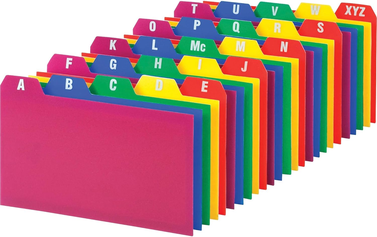 Index Card Holder, Index Cards Storage Box Holds Up to 300 3x5” Cards, with Poly Card Guides A-Z, 3x5 Inch - Value Pack (Pack of 2)
