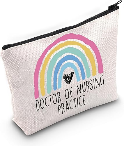 JNIAP DNP Bolsa de maquillaje para enfermera, regalos de práctica de enfermería, regalo de enfermera DNP, regalos de semana DNP, kit de