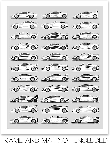 Miniatura 51 de Handmade Poster compatible with Chevy Print Wall Art Handmade Decor of the Best of Chevy Generations History Evolution 8x10" (Unframed) Satin Print