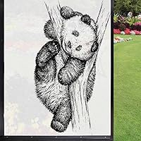 Vista 9 de Película esmerilada de colores hawaianos para ventana, privacidad, pintura tropical de un pájaro del paraíso flor sobre fondo liso, vidrio