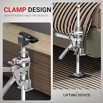 USOR Labor Saving Arm 2 Pack, Adjustable Hand Lifting Jack and Furniture Lifter Tool, Heavy Duty Arm Jack with 440 lb Capacity for Cabinets, Drywall, and Woodworking (Toolbox Version)