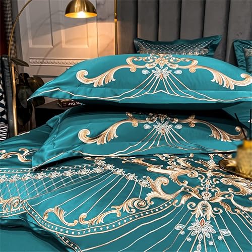 Miniatura 5 de AENY Bedding Set Double Duvet Cover Embroidered Satin Smooth Duvet Cover and Pillowcase Color  D Size  200  230cm