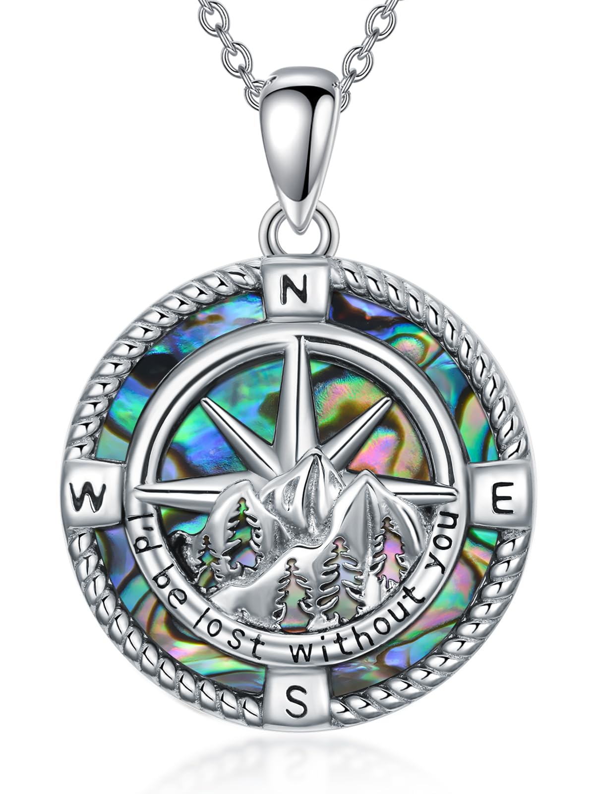 Flpruy Graduation Gifts for Women Sterling Silver Owl/Compass Graduation Necklace College High School Graduation Jewelry Class of 2024 Inspirational