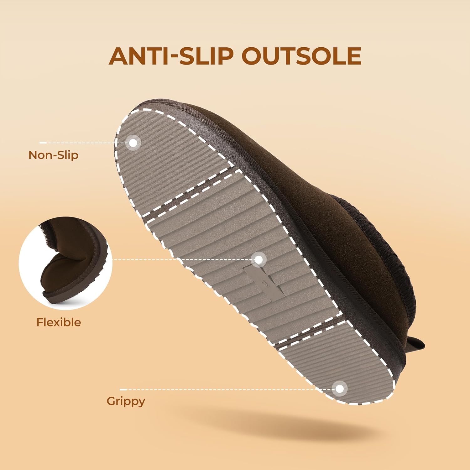 DREAM PAIRS Men's Fuzzy Cozy Slippers Genuine Suede Indoor Outdoor Home Comfy Winter Slip On Cute Warm Memory Foam Furry Shoes FuzzyEasy - Image 5