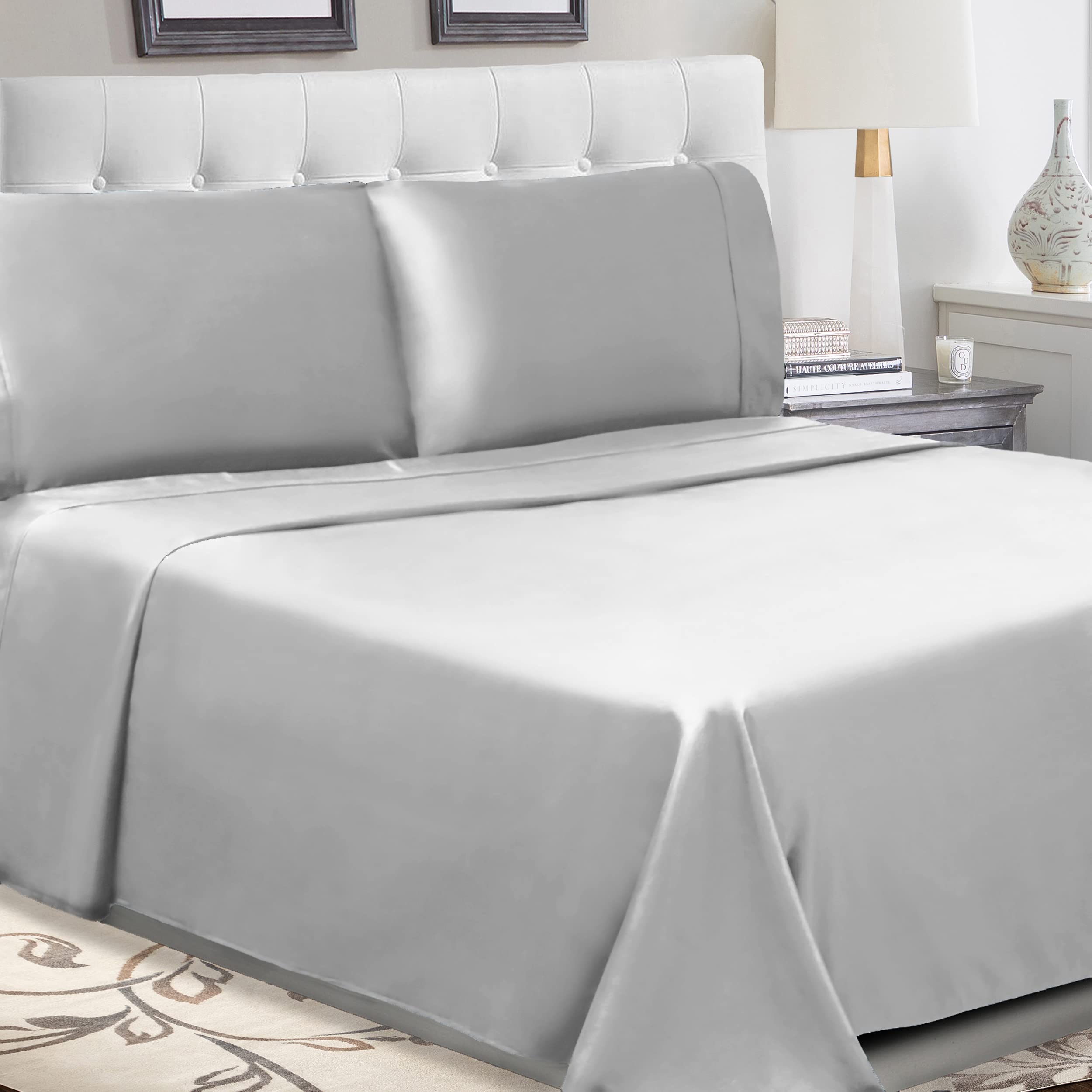 Casa Platino Set Di Lenzuola In 100% Cotone Egiziano Per Letto
