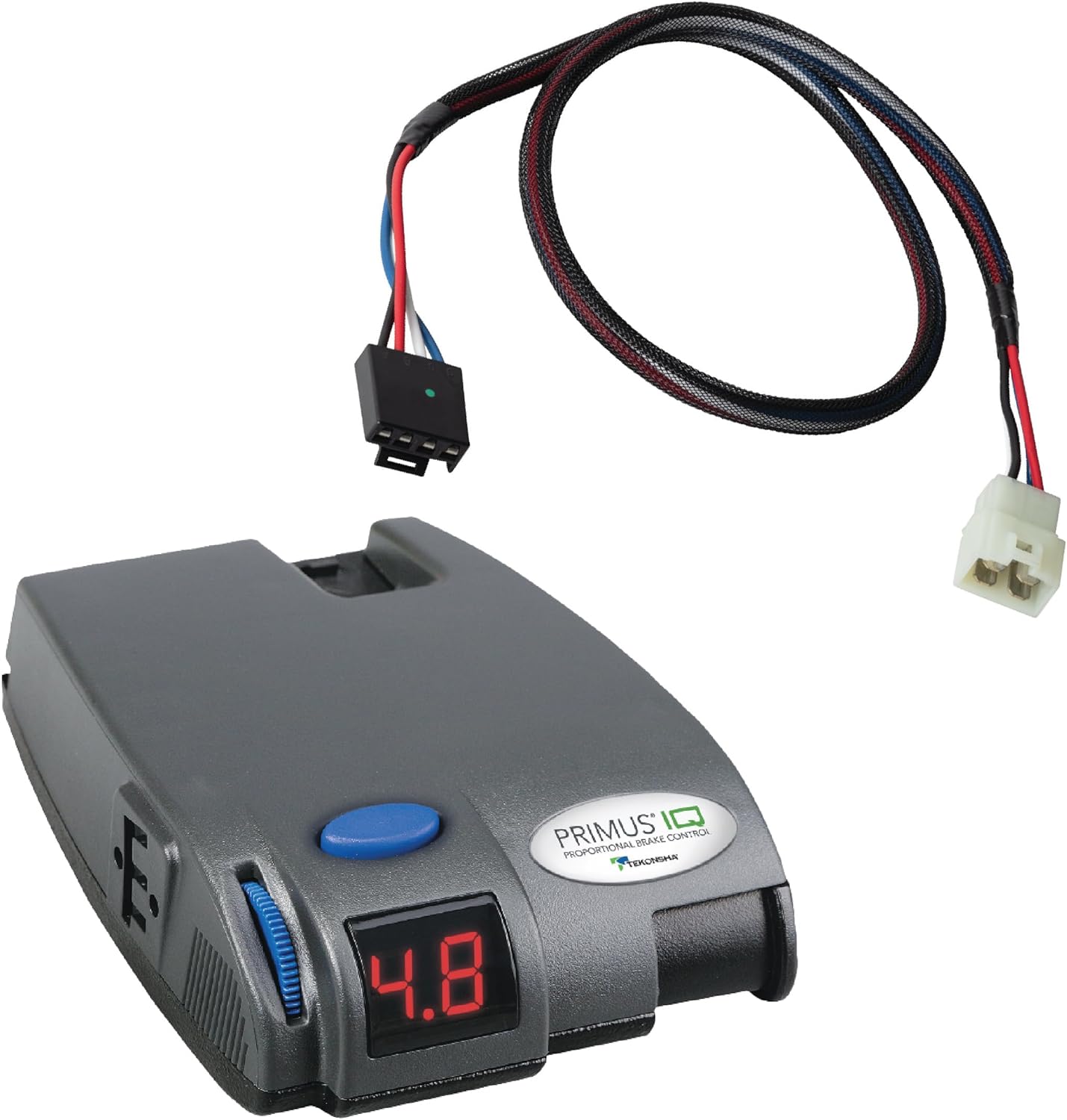 Tekonsha 90160 Primus IQ Proportional Brake Controller for Trailer with 2, 4, 6 Brakes (1-3 Axles) and 308100 Trailer Brake Controller Custom Harness for Hyundai, Kia