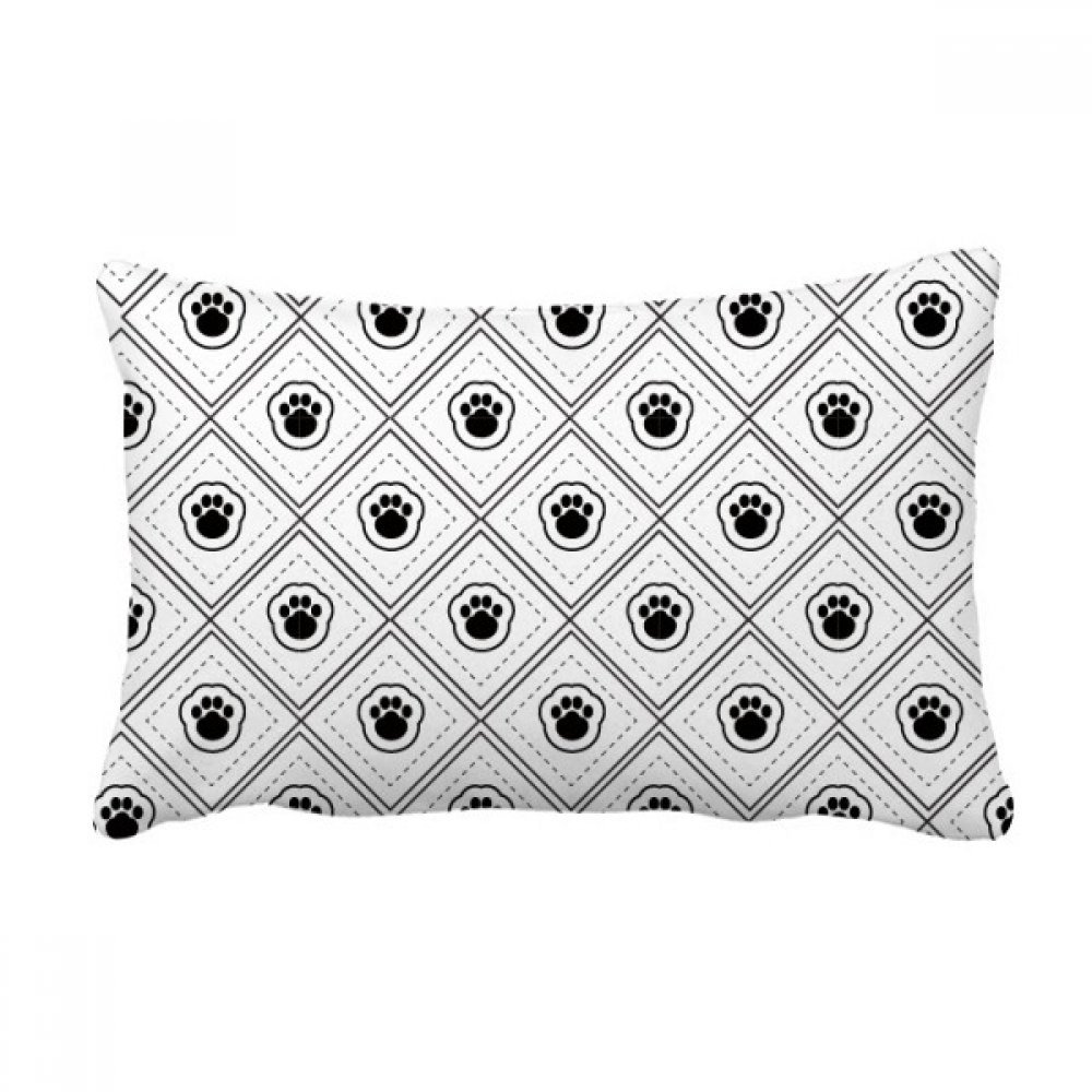 Coussin lombaire patte d'animal noir 40x60 cm pour canapé salon
