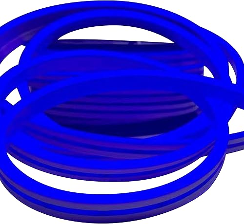 Miniatura 2 de Tira de luces LED de neón de 12 V, tira de luces LED azules de 50 pies/49.2 ft, impermeable, neón flexible, de silicona, tira LED de neón para
