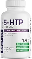 Vista 5 de Bronson 5-HTP 200mg (5-hidroxitriptófano) Griffonia Simplicifolia Sin OMG, 120 Cápsulas Vegetarianas