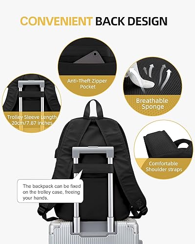 Miniatura 6 de BOXSAM Mochila escolar, G2-negro, Mochila Causal