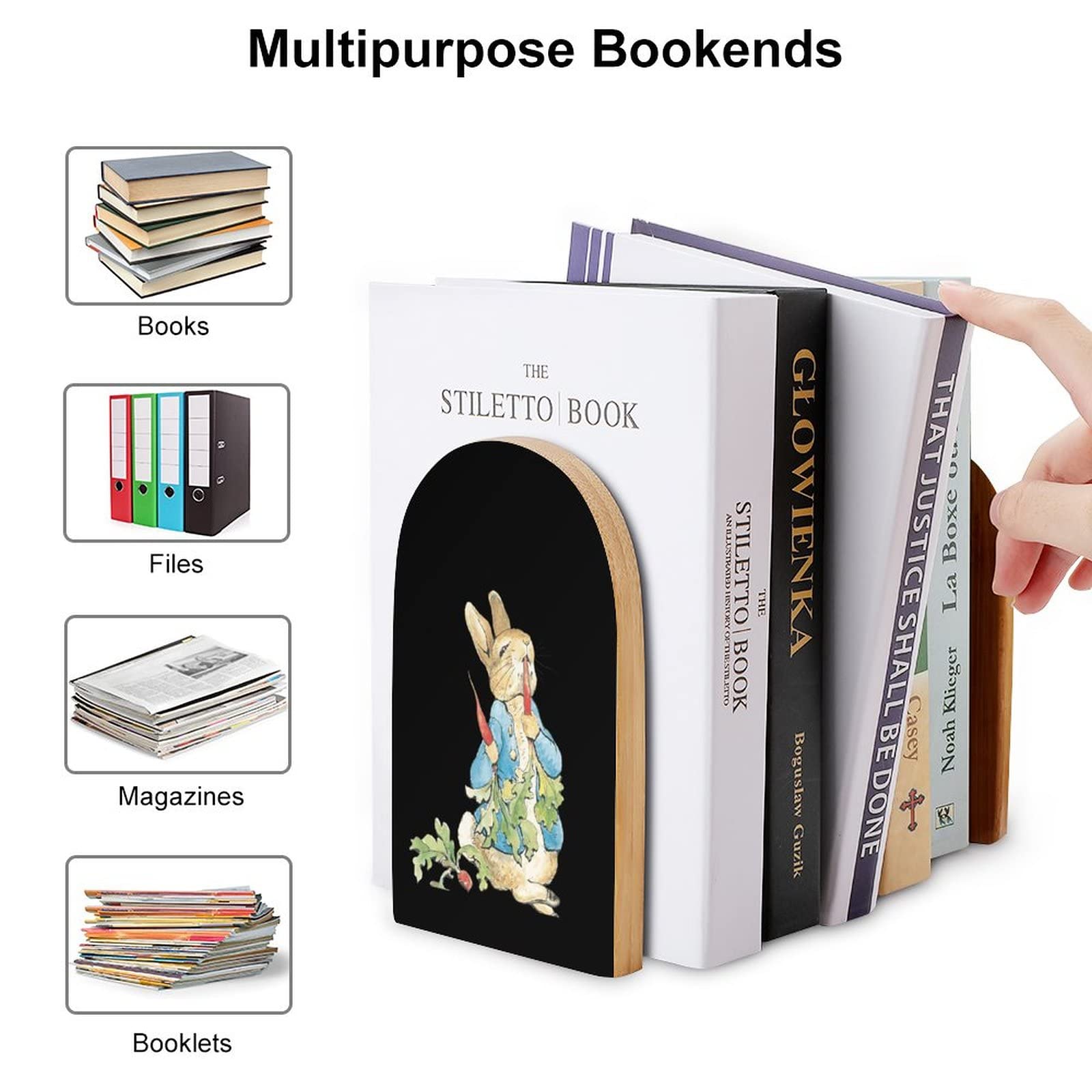 Amazon | ピーターラビット ブックエンド 図書館 本棚 本仕切り 2個
