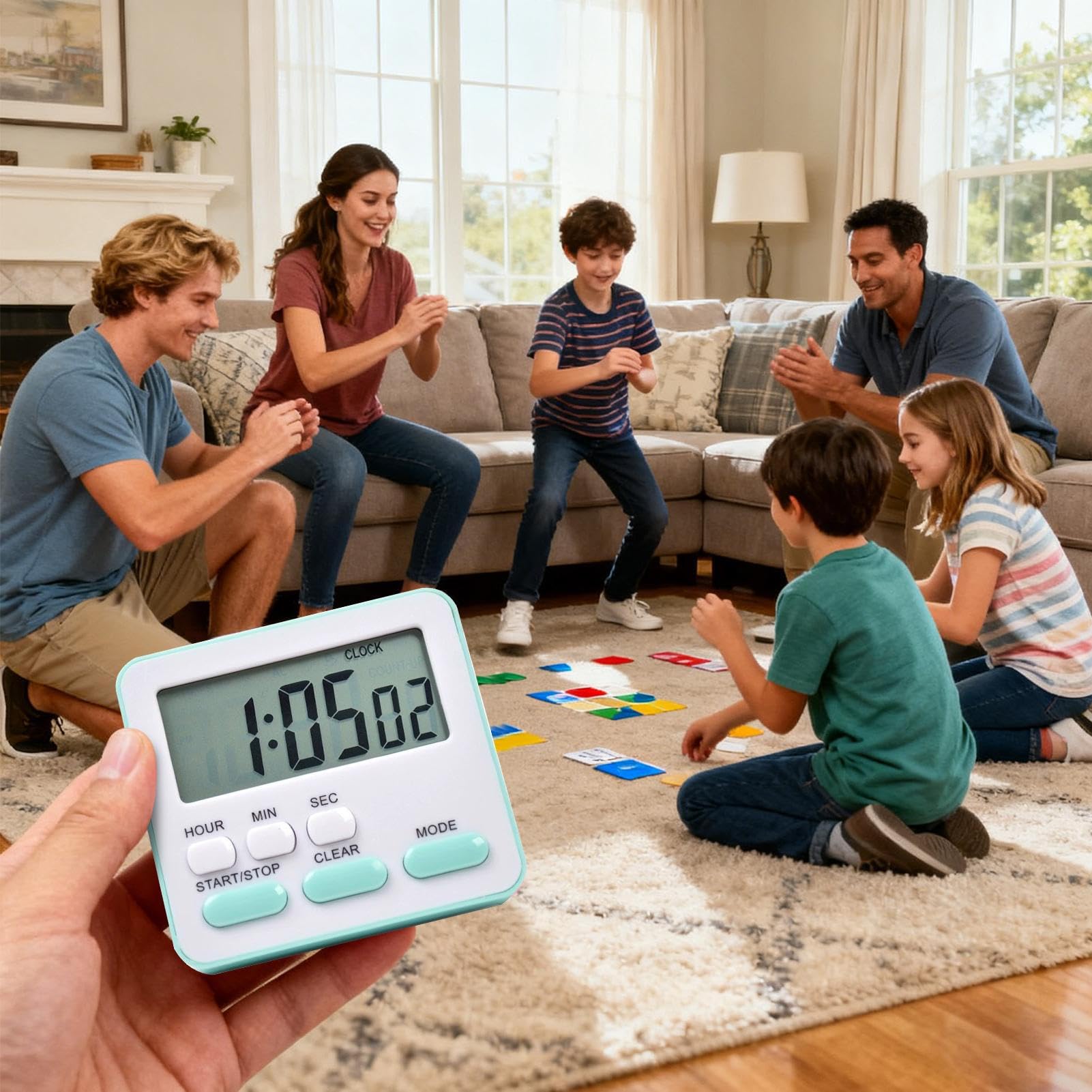Amazon｜キッチンタイマー 小型デジタル時計 2.5インチ 24時間アラーム