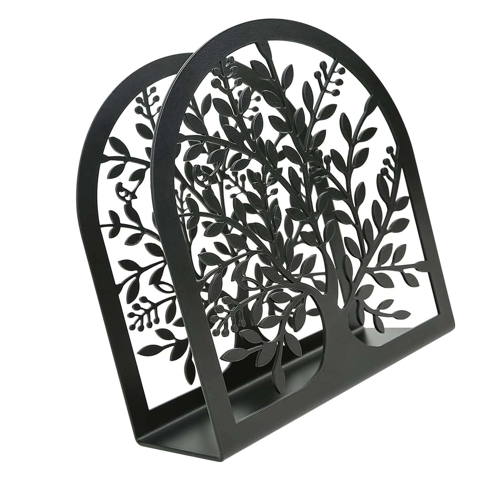 Freestanding Tissue Dispenser Rack Metal Napkin Holder for Kitchen Dining Table Organization Vertical Paper Towel Stand Napkin Rack for Dining