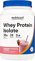 Vista 63 de Nutricost - Proteína aislada de suero de leche, sabor fresa y acai, 2 libras