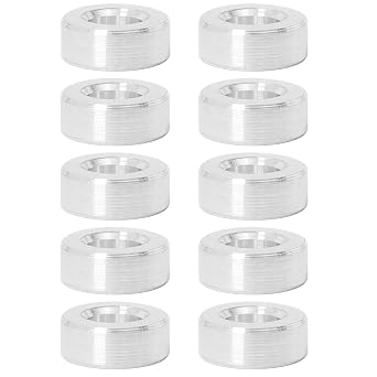 10Pcs M4 Aluminum Spacers, Metal Spacer Aluminum Round 4.2mm ID x 8mm OD x 4mm L Thickness Screw Standoff for M4 Screw Bolts Silver