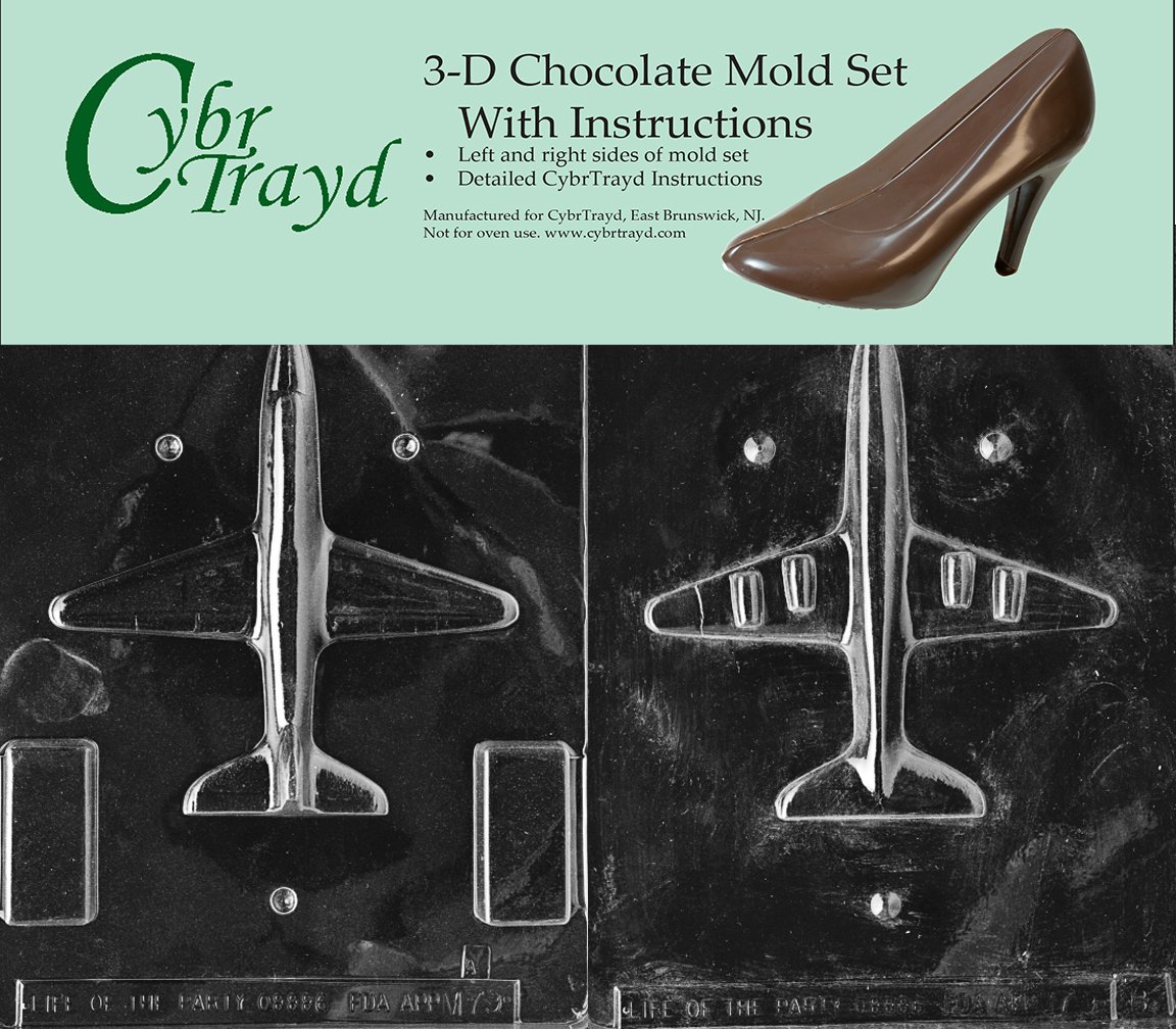 Moule chocolat 3D avion pour réussir vos décors de gâteaux d'anniversaire