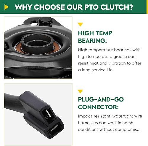 Miniatura 3 de AEagle Embrague eléctrico de toma de fuerza para John Deere AM106365, AM116654, AM118625, AM115091, AM123123 5215-27, 5215-34, 5215-9 X0177,