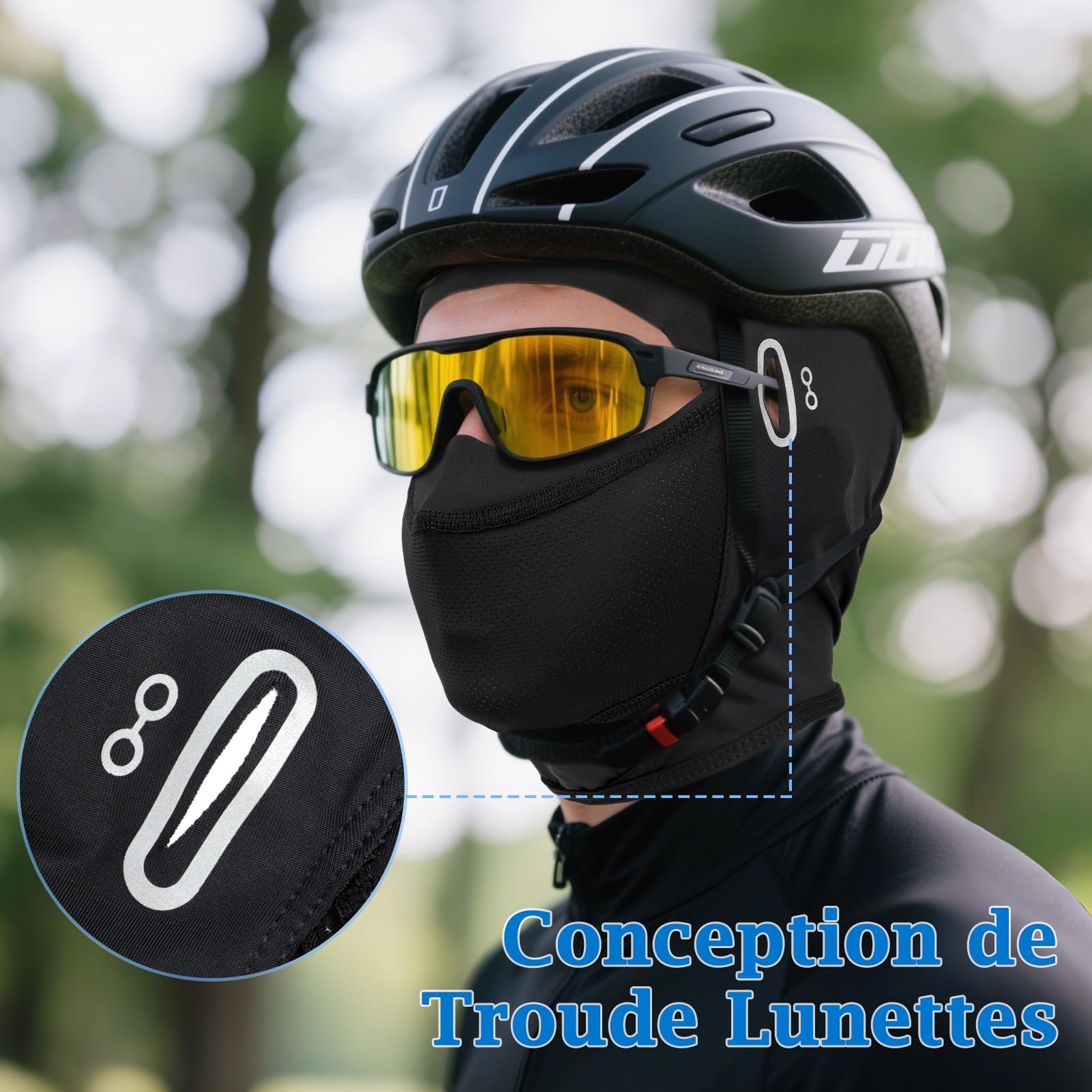Kiiwah Cagoule Moto Ete Respirant Hommes Femmes, Protection UV Balaclava Masque Cyclisme Cagoule Élastique Taille Unique pour Le Vélo Activités de Plein Air - 4