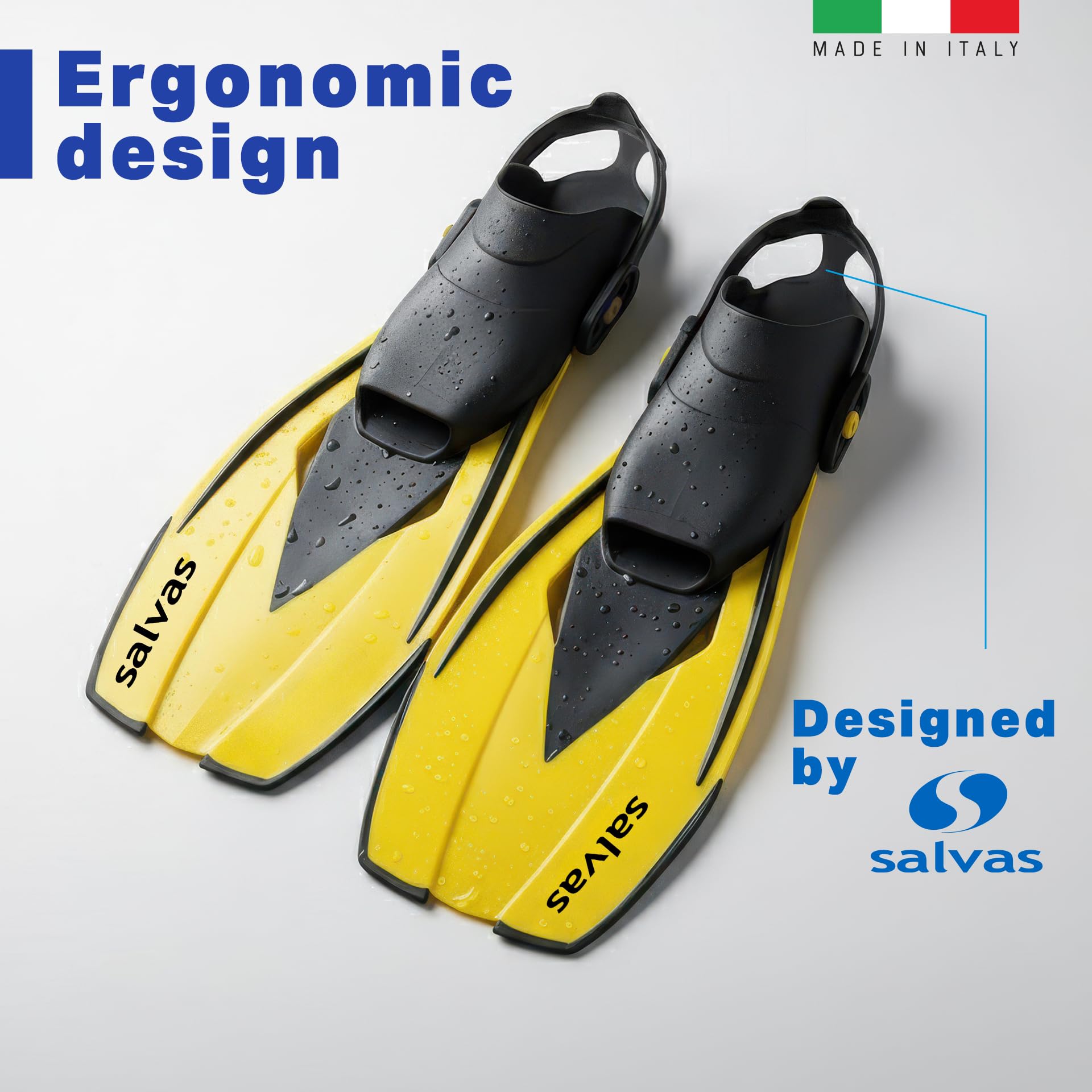Salvas Sub Ultimate Set Snorkeling L/XL - Maschera Snorkeling + Boccaglio Tubo Snorkel + Pinne Regolabili 42/47 + Boa di Segnalazione con Bandierina - Kit Snorkeling, Apnea ed Immersioni