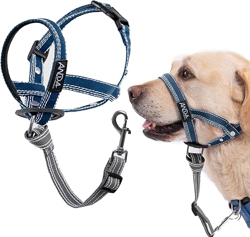Miniatura 37 de ANDA Gentle Leader - Collar para cabeza de perro ultraligero sin tirones, correa de bozal ajustable transpirable que evita tirones y zancadas, Negro