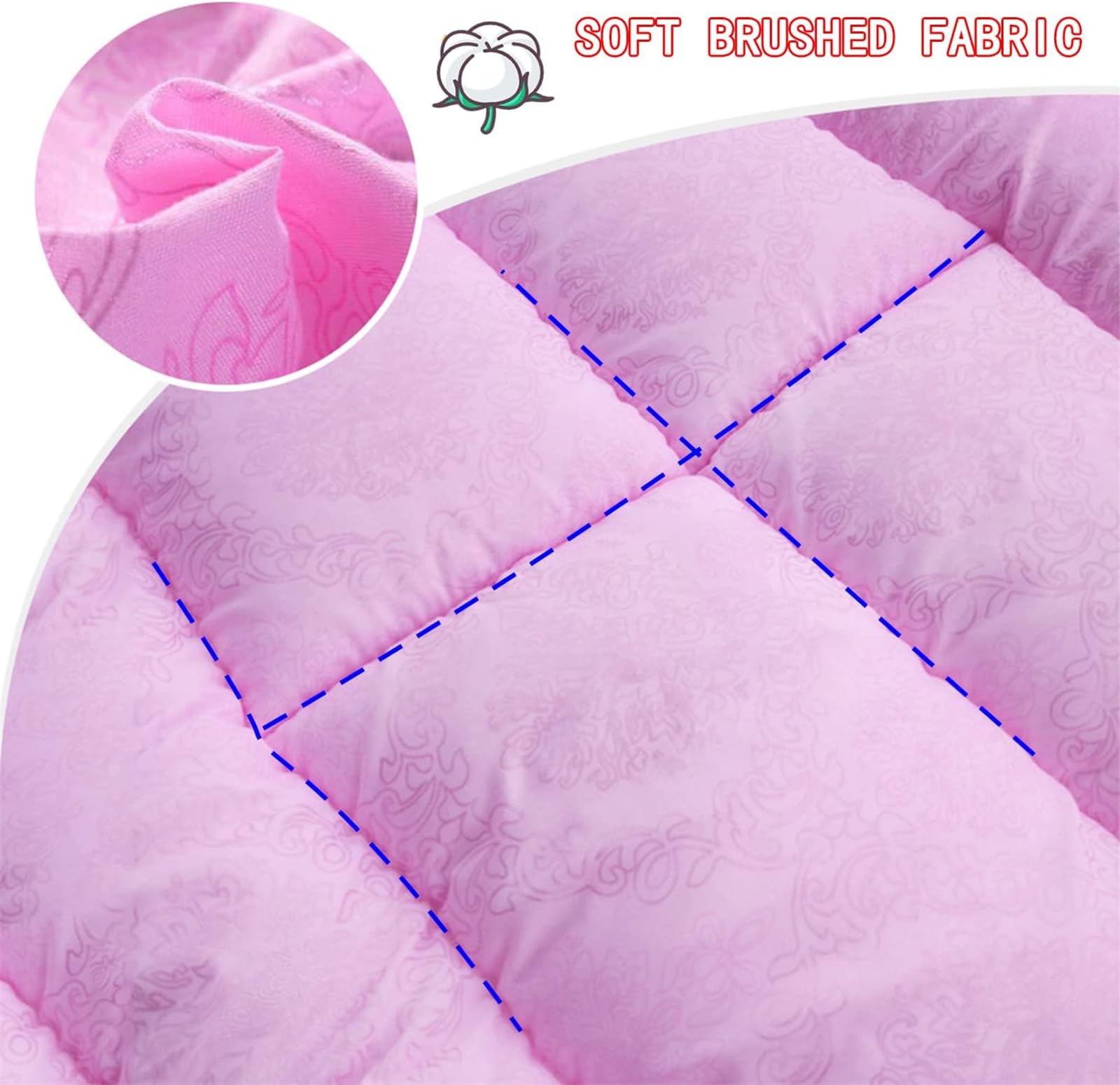 Coussin Surmatelas Pour Table De Massage Lash Bed Topper Rembourrage De Lit Spa Avec Trou Respiration Protège-Matelas Couvre Matelas En Mousse À Mémoire Forme Pour Lit De Salon Beauté,02 r,60*180cm