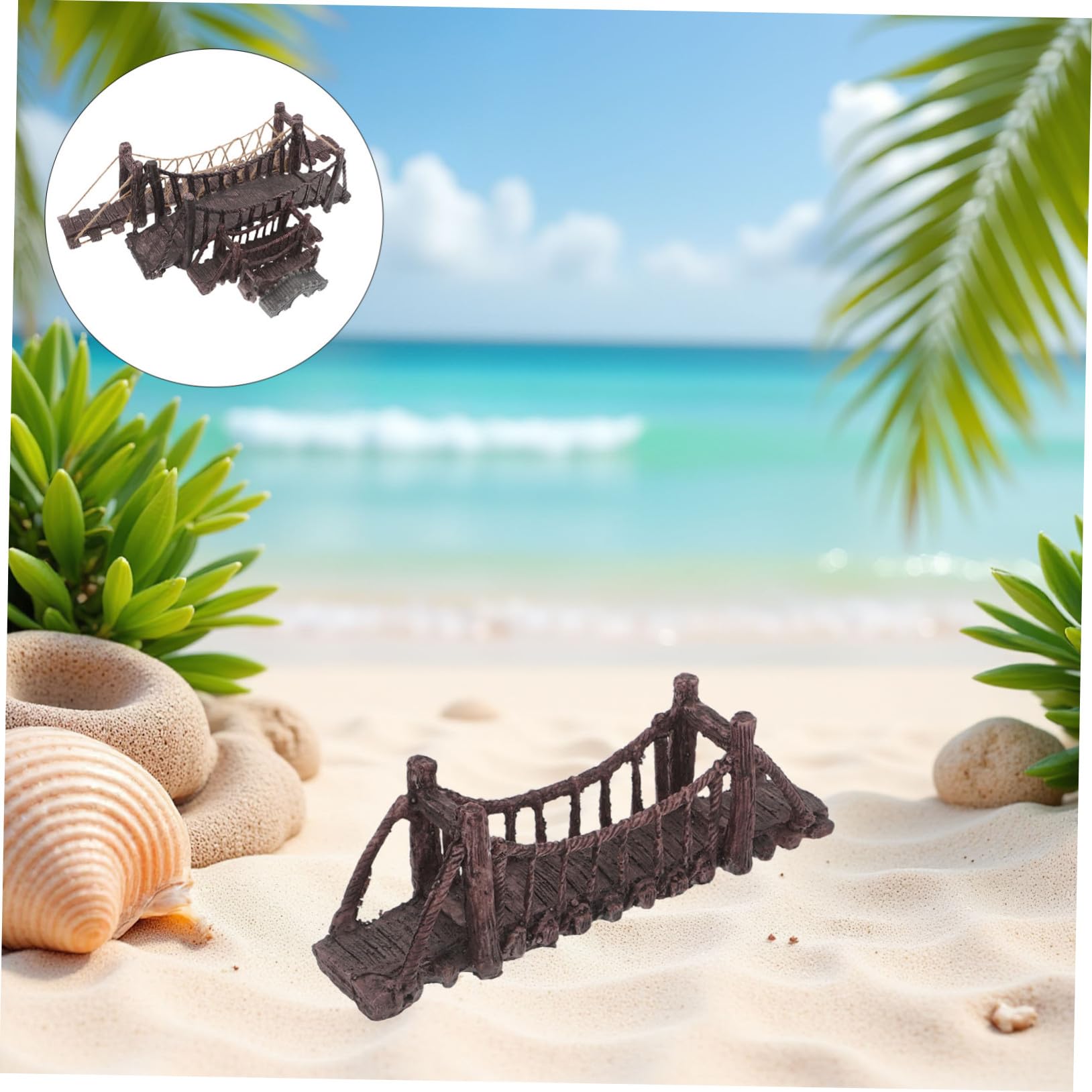 Lot De 5 Ponts Miniatures en Résine pour Décoration D'Aquarium Maison De Poupée Jardin Féerique