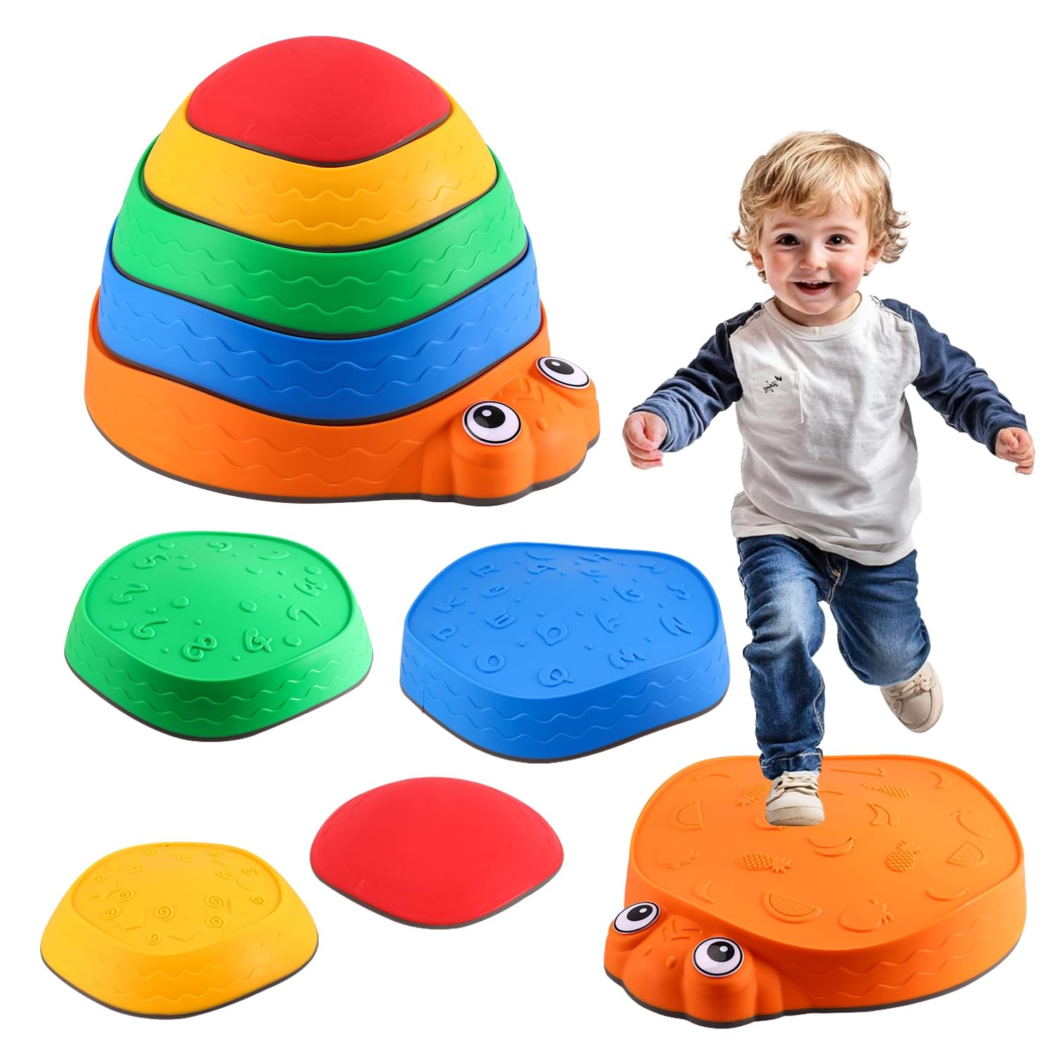 Balanciersteine für Kinder mit Sensorischen Bedürfnissen - Fördert Gleichgewicht & Koordination, Drinnen & Draußen Spiel