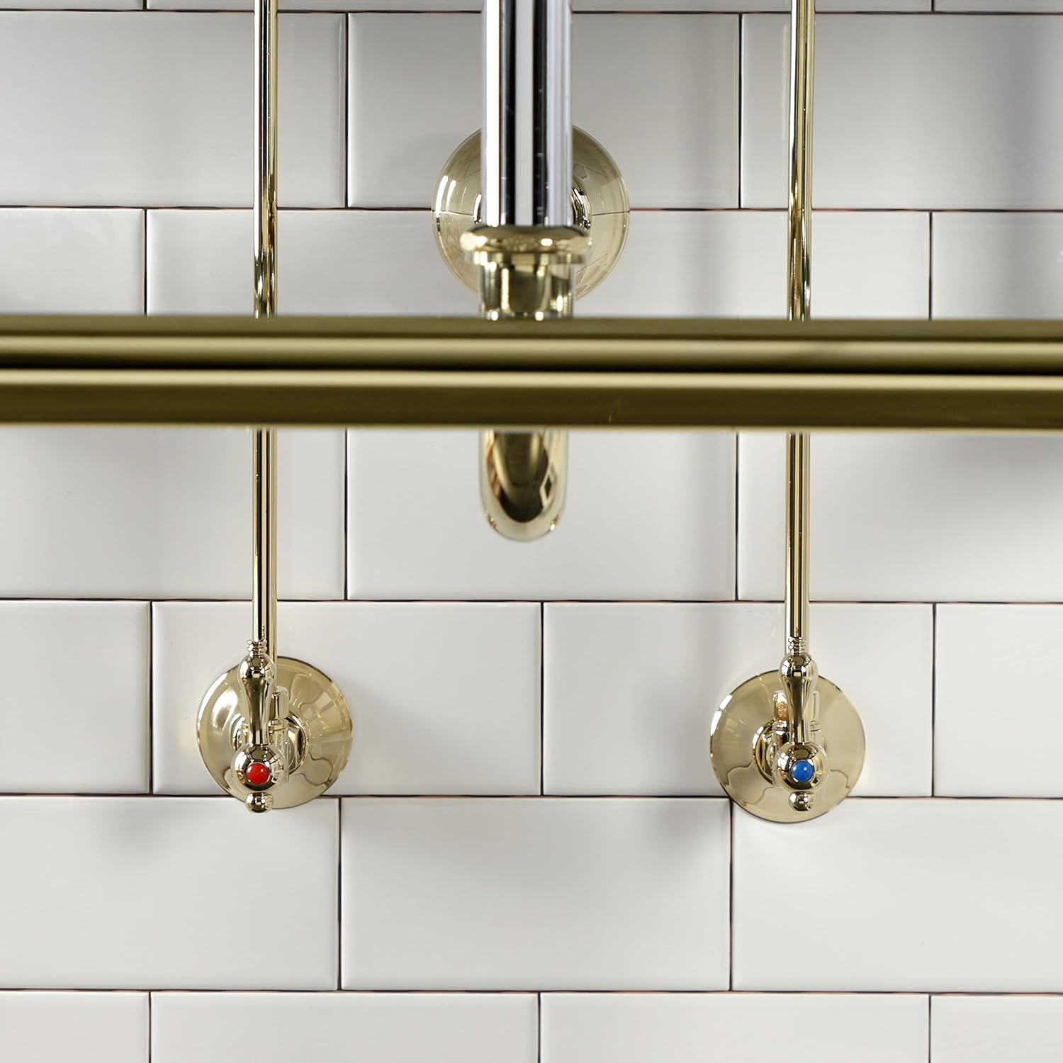 Kingston Brass CC43102VKB30 Trimscape Traditional Plumbing Sink Trim Kit with P-Trap and Drain in Polished Brass