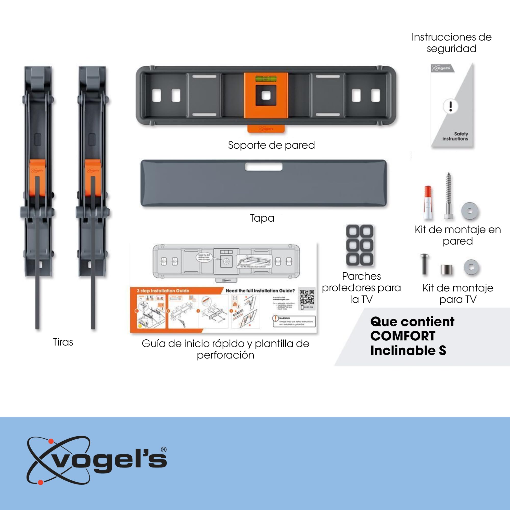 Vogel's TVM 3215 Soporte TV inclinable para televisores de Entre 19 a 43 Pulgadas, Máx 15 kg, Soporte TV máx. VESA 200x200, Compatibilidad Universal