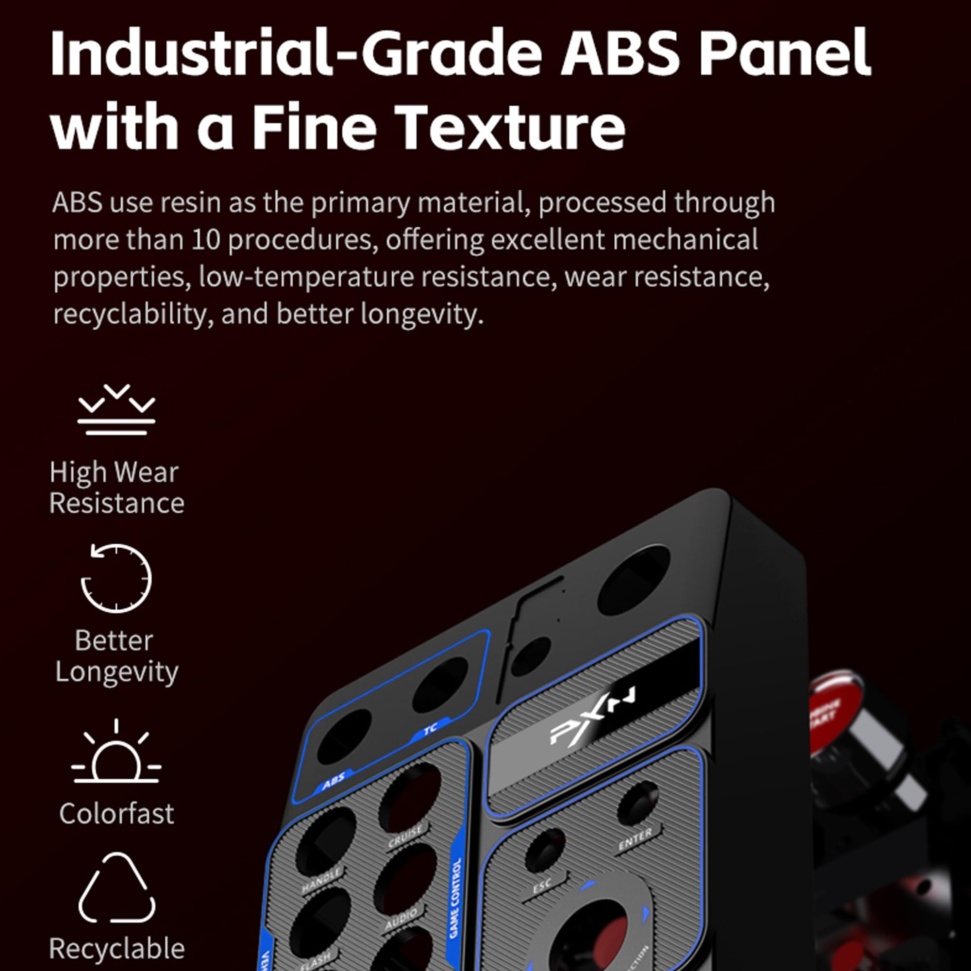 PXN CB1 Extender Programmable PC Control Box Cammand Panel per American Truck Simulator, European Truck Simulator 2