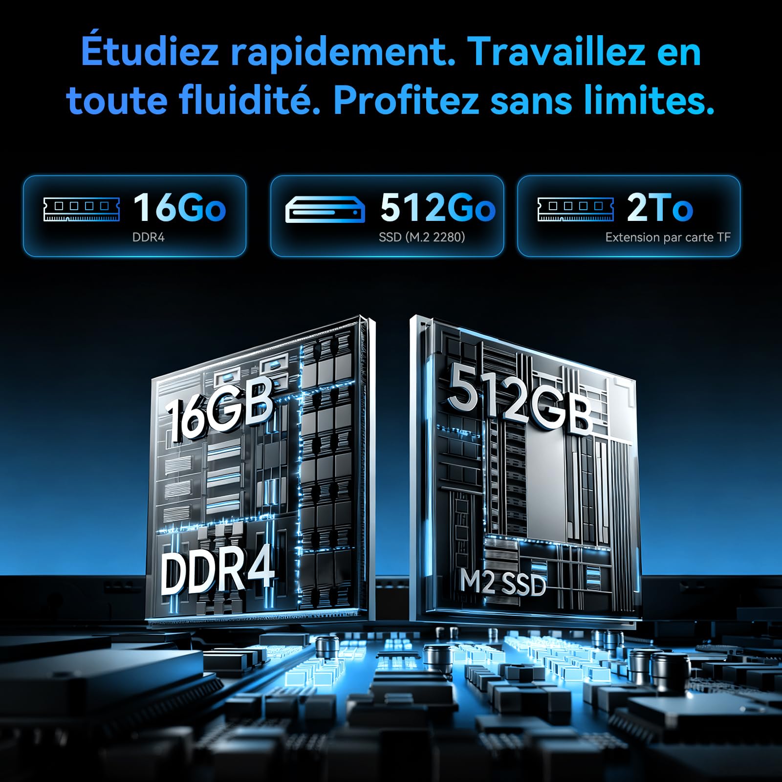 【3 Year Warranty】 2026 Blackview Acebook 10 18.5-inch Laptop, Intel Twin Lake N150 (up to 3.6 GHz) 8000mAh Win-11 Laptop 16GB + 512GB SSD Laptop, HDMI+WiFi 6+BT 5.2+USB 3.2, AZERTY - 5