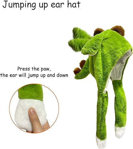 Miniatura 2 de Gorro de peluche con orejas de animal para saltar para Halloween, Navidad, cosplay, novedad, gorra de fiesta para adultos, mujeres y niños