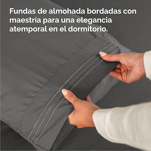 Miniatura 6 de Juego de sábanas de tamaño California King, transpirables y refrescantes, sábanas de lujo para hotel, extra suaves, bolsillos profundos, fácil