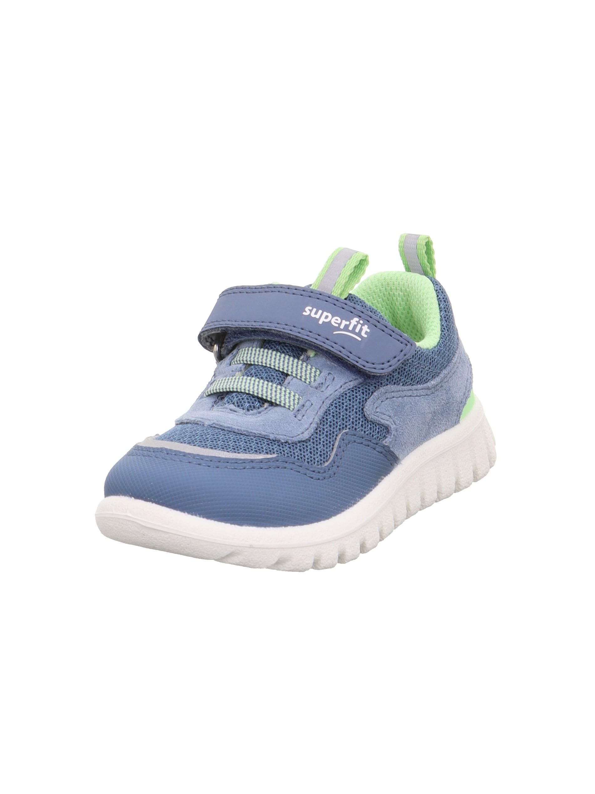Superfit Jungen Sport7 Mini Sneaker, Blau Hellgrün 8000, 20 EU Weit
