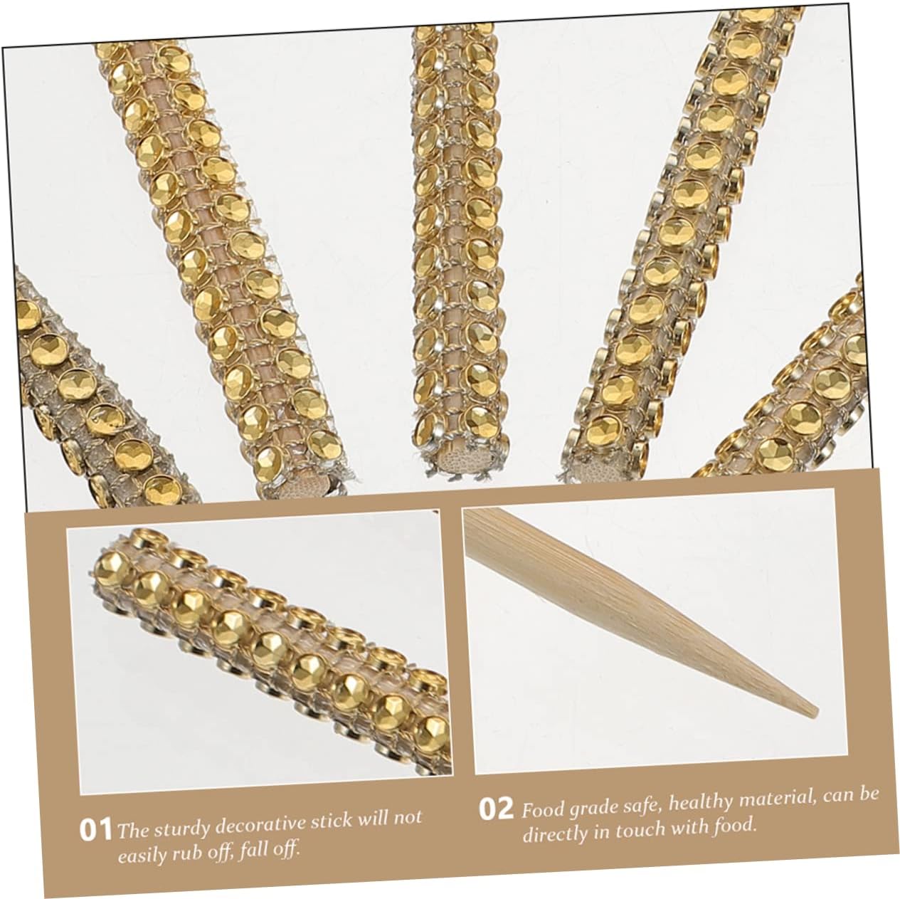 PRETYZOOM 64pcs Decorative Sticks Multi-functional Lollipop Sticks for Cake for Festivals and Parties and Materials