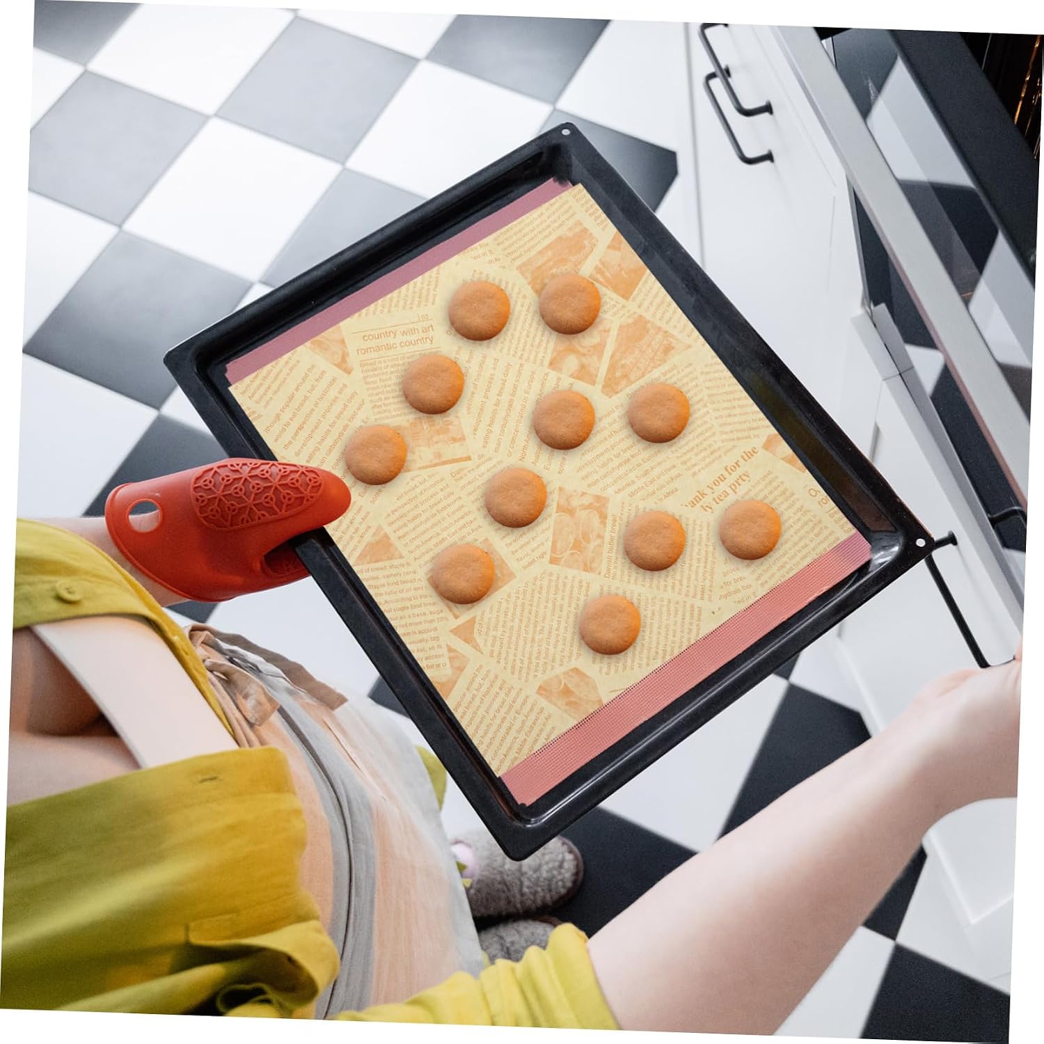 50 Sheets Brown Greaseproof Baking Paper for Pizza Box Tray