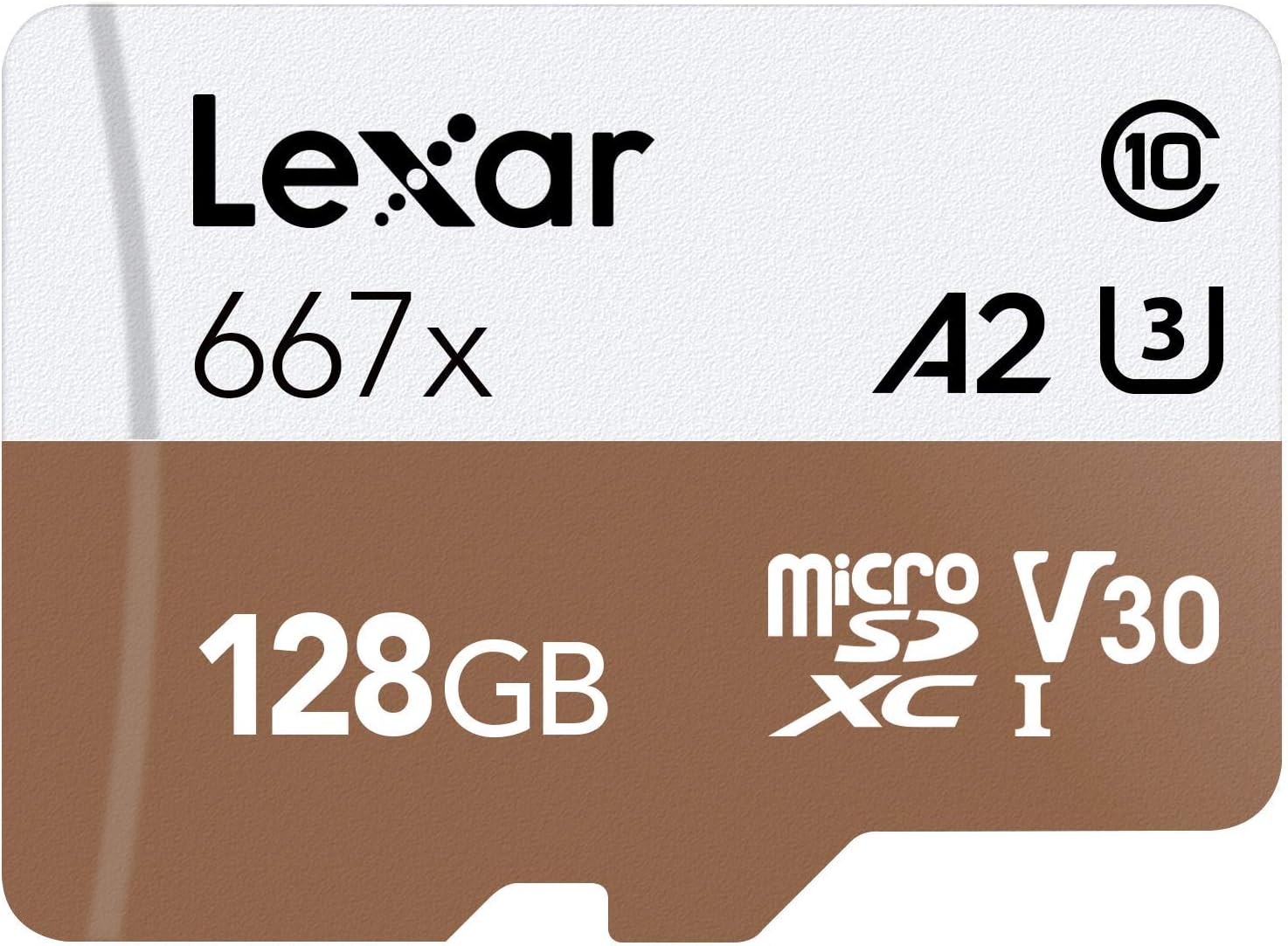 Lexar Professional 667X 128GB MicroSDXC UHS-I/U3 Card (LSDMI128BNA667A)