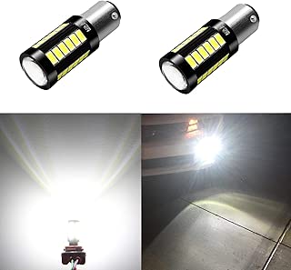 Alla Lighting 2800lm 7528 1157 LED White LED Bulbs Xtreme Super Bright BAY15D 2057 1157 LED Bulb 5730 33-SMD LED 1157 Bulb for Back-Up Reverse/Turn Signal/Brake Stop Tail Lights, 6000K Xenon White - coolthings.us