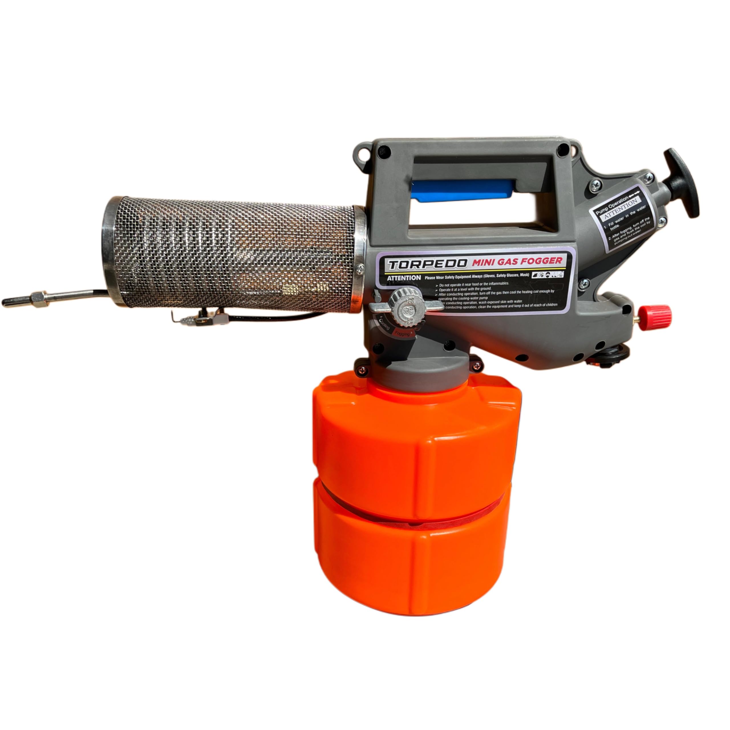 Torpedo Mini Gas Fogger for Mosquito Control | Outdoor Fogging Machine | Effective for Societies, Bungalows, Resorts, Hospitals, Party Plots, and More (Torpedo Mini Fogger -1, Gas CAN -1)