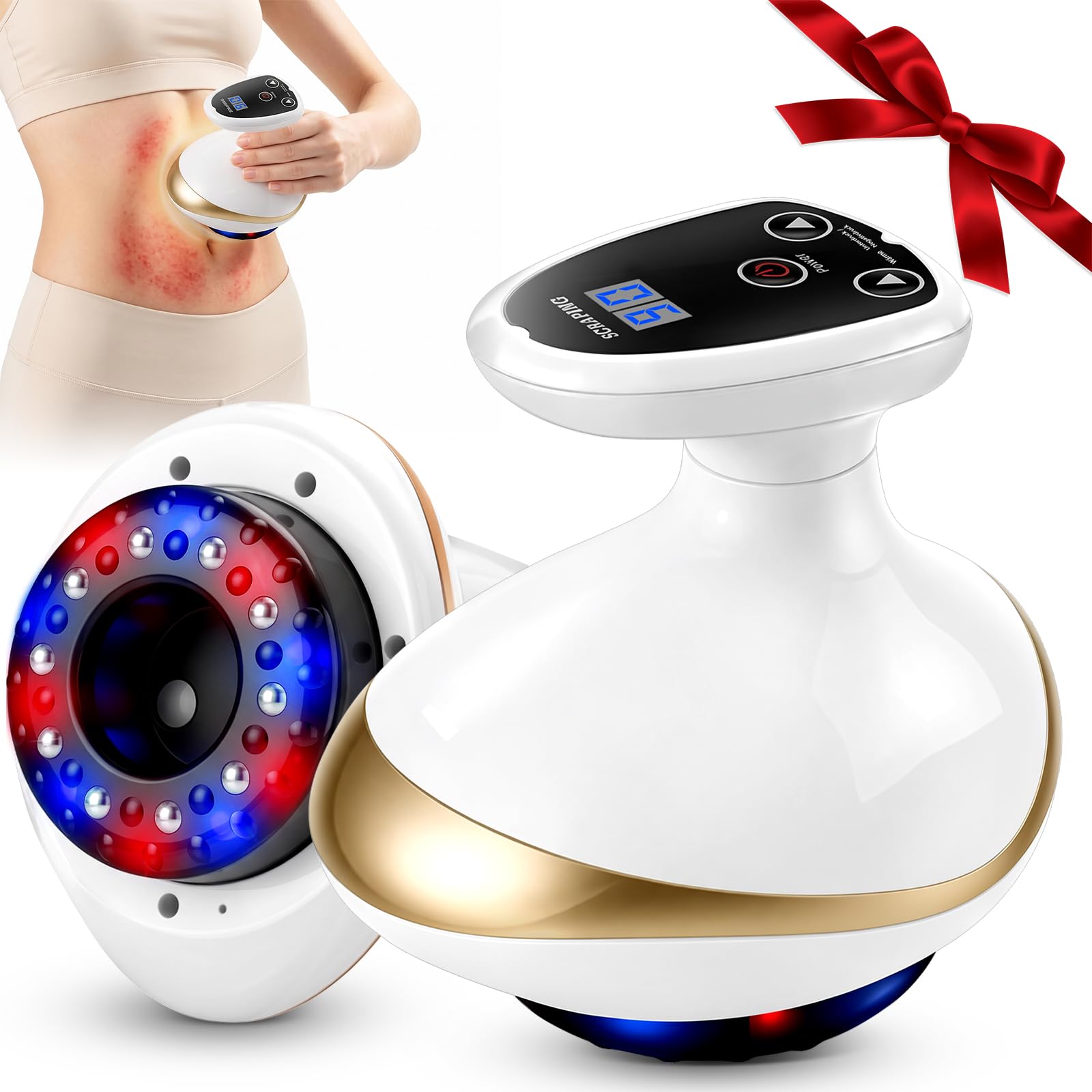 Celluviaa Gerät – Cellulite Massager & Massagegerät,4-in-1Massagegerät mit Gua Sha elektrisch,Cellulite Massagegerät zur Hautstraffung und Durchblutung, Anti-Cellulite Massage für den gesamten Körper