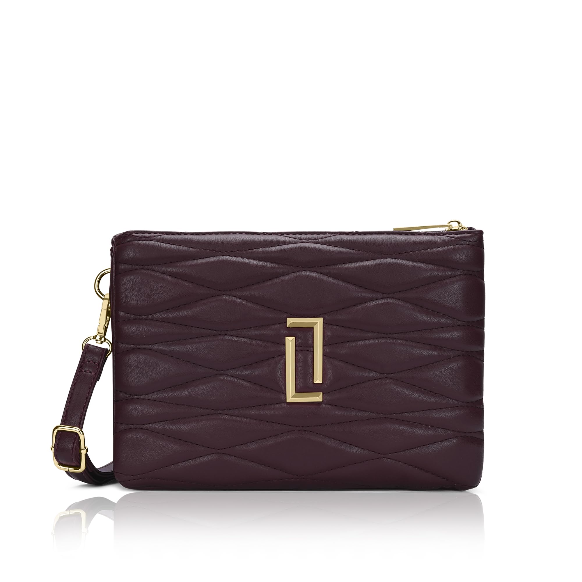 Women's Lucie Quilted 3-Compartment Large Crossbody Sling Bag | Ladies Purse Handbag | Gift for Women-image-21