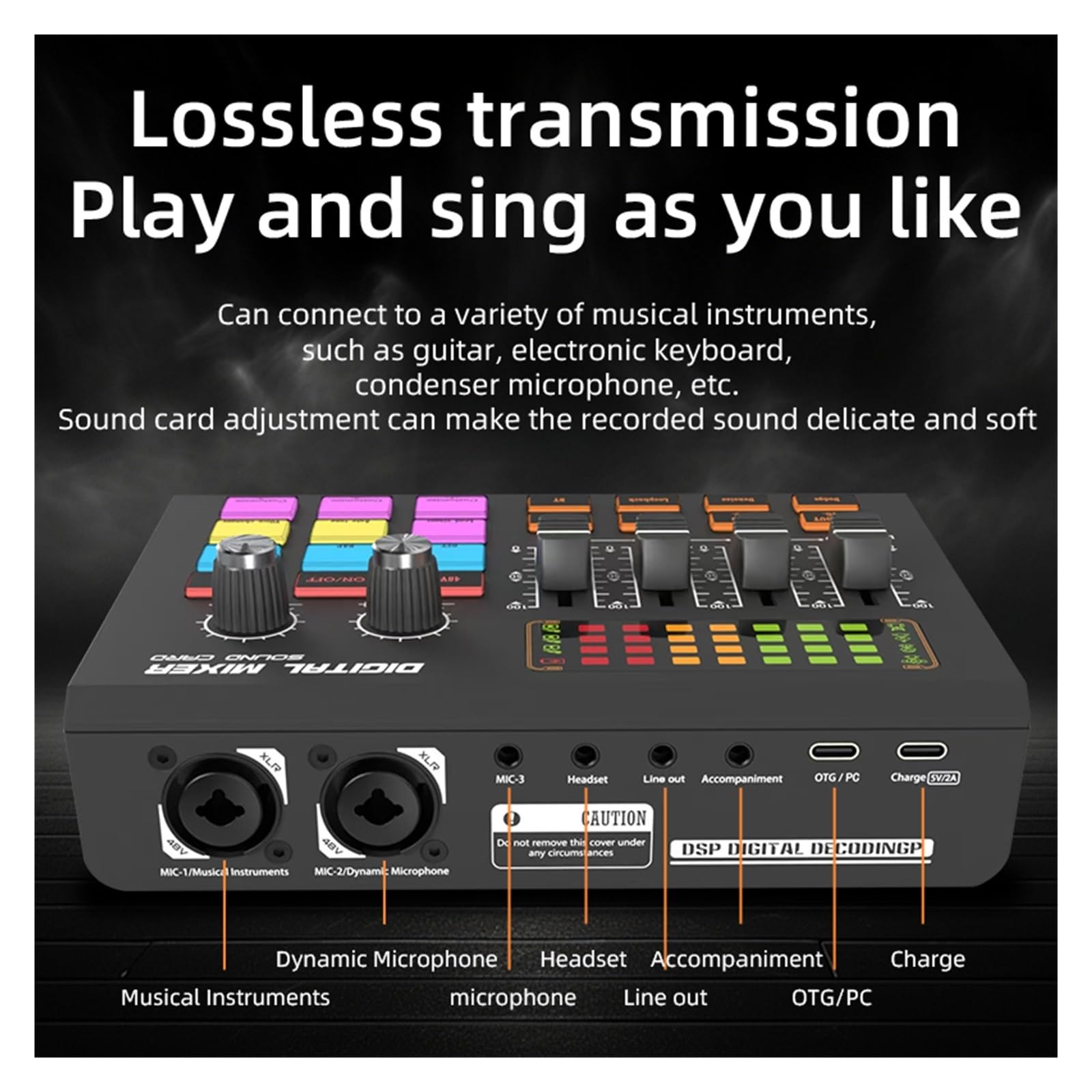 Mixer per DJ, Scheda SX10 Professionale Compatibile con Bluetooth Studio Record for Telefono PC Mixing Console Amplificatore Mixer for Musica dal