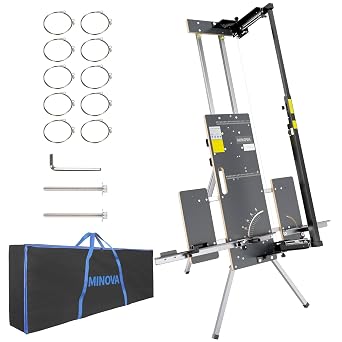 Foldable Foam Cutter Machine, 260W Air Cooled Hot Wire Cutting Tool with 10 Wires, Scaffolding Mount, Carring Bag, Ideal for PE, EPS, XPS, EVA, EPE, PU, KT Board Foam Insulation