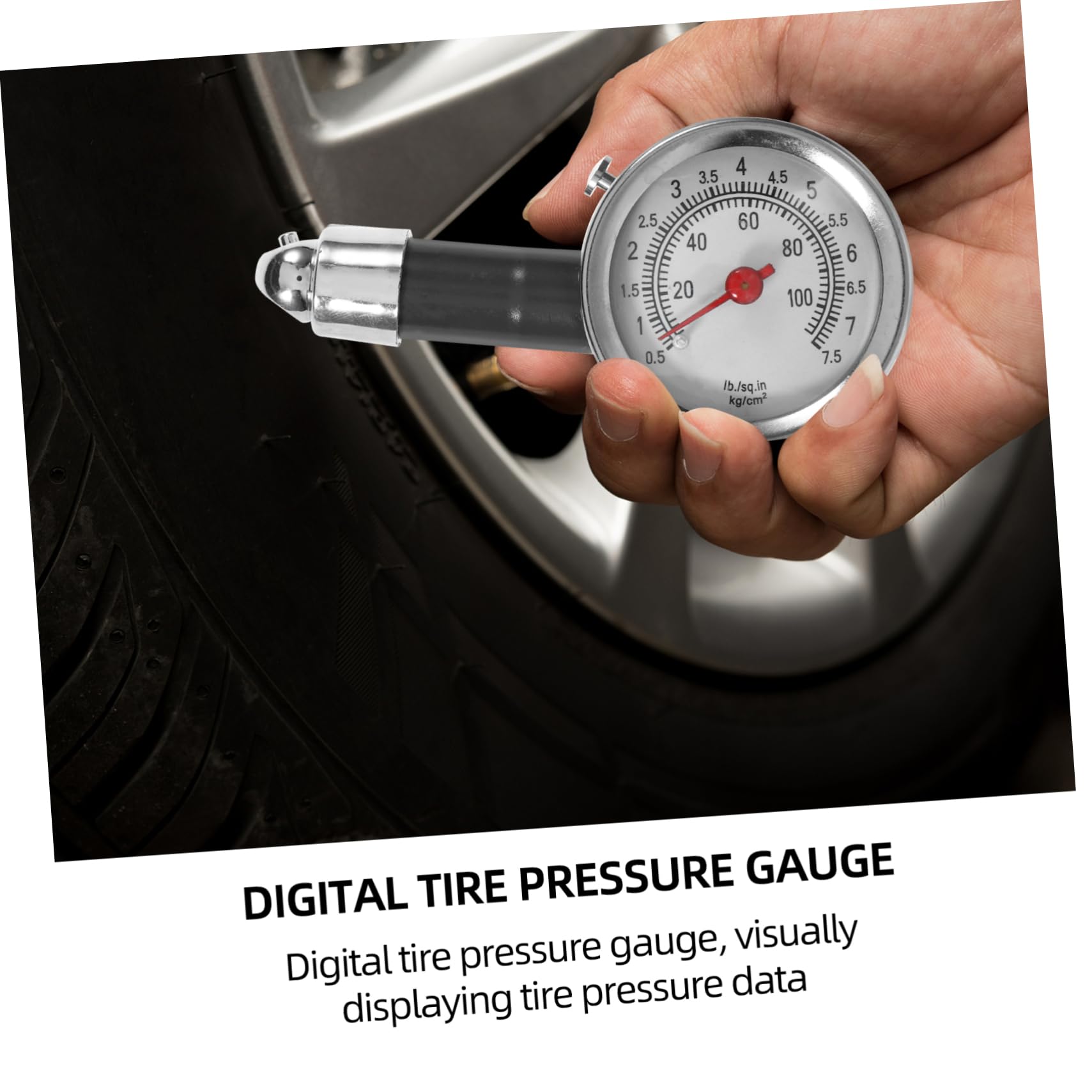 MAGICLULU 5 Pezzi Misuratore Pressione Pneumatici Digitale con Custodia Protettiva Strumento Controllo per Auto e Alta Precisione e Facile da Usare per Monitorare Pressione Dei Pneumatici
