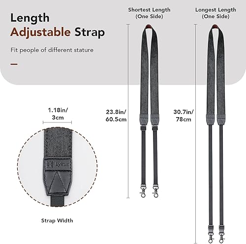 Miniatura 4 de Lykus Cordón, correa para el cuello, correa para DJI RC/RC 2/RC Pro/RC Plus, correa negra, tornillos triangulares, compatible con DJI Mini 4 Pro,