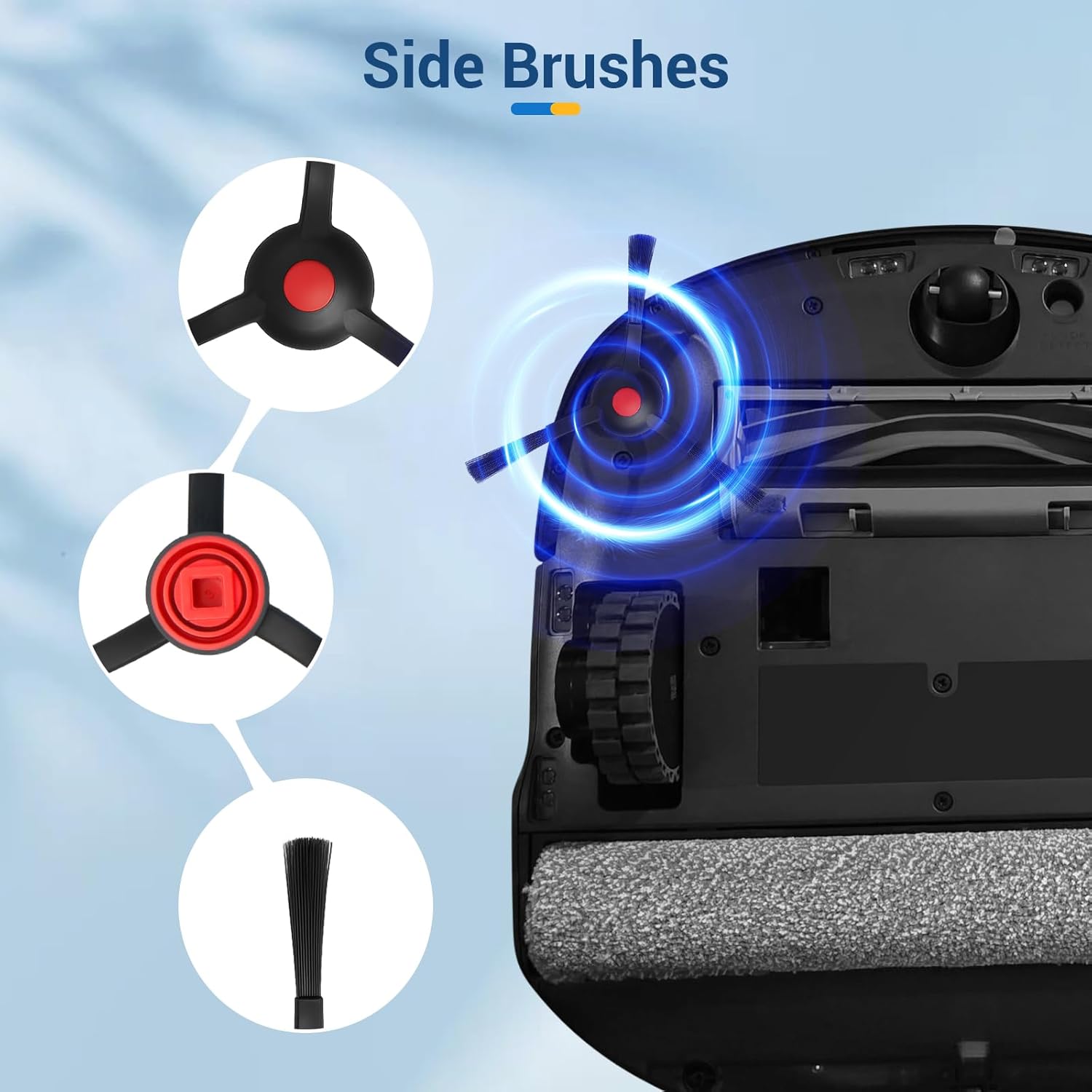 20 Pack Omni S1 Pro/ S1 Replacement Accessory Kit for Eufy S1 Pro Omni, S1 Robot Vacuums Parts, 2 Rolling Mops, 1 Main Roller Brush, 4 HEPA Filters, 6 Side Brushes, 6 Dust Bags, 1 Clean Tool