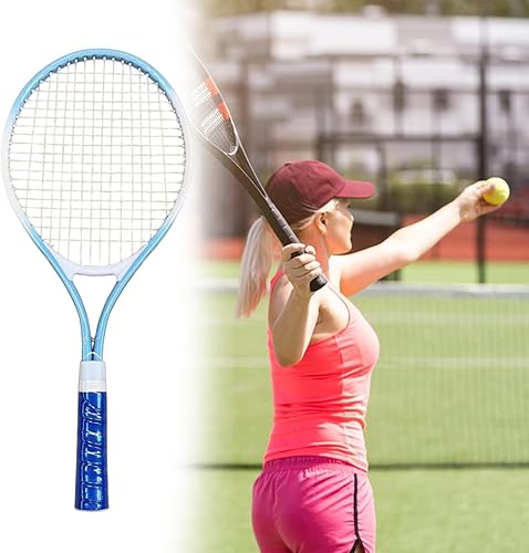 Miniatura 5 de Raqueta de tenis, equipo de tenis, a prueba de golpes, cómodo, cuerdas de nailon, raqueta de tenis para juego de ocio al aire libre