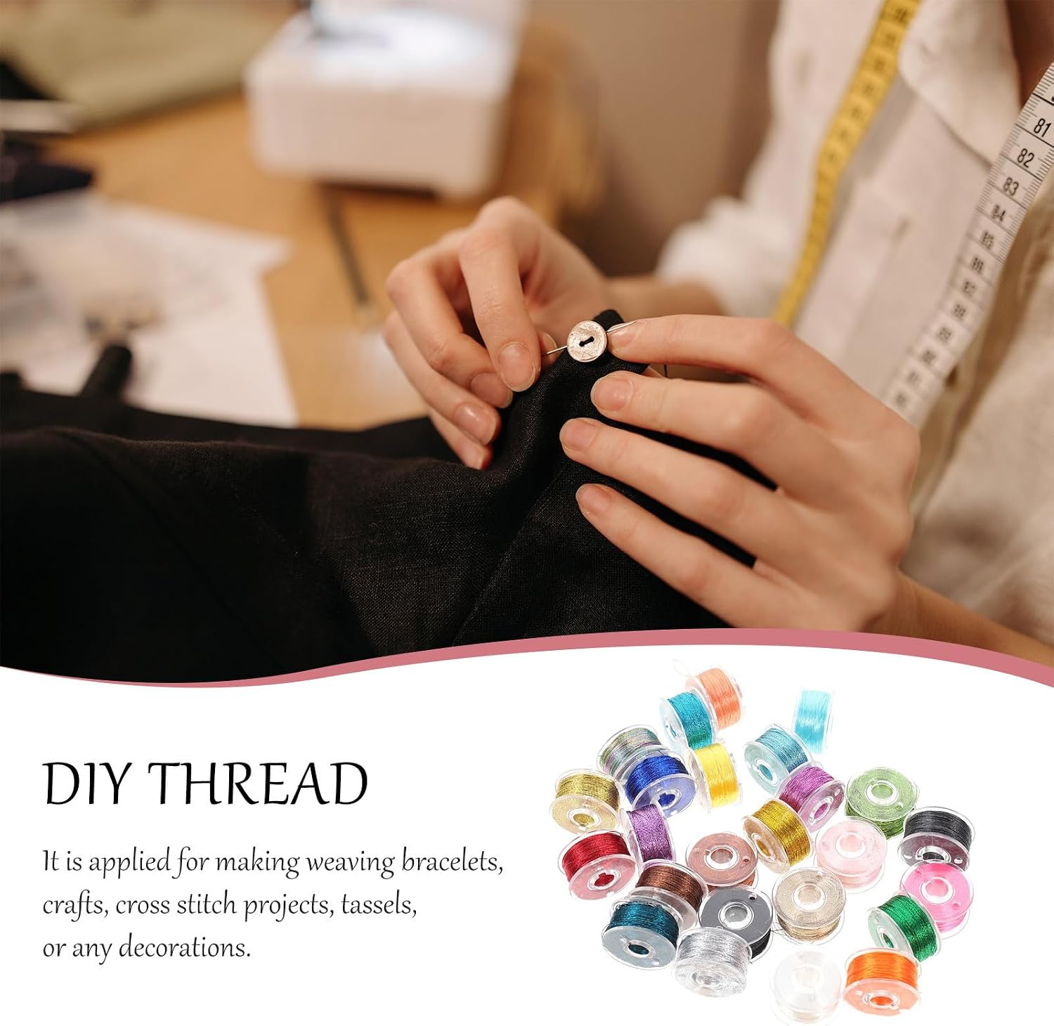 25 Pcs Polyester Cross Stitch Threads for Quilting and Hand Knitting