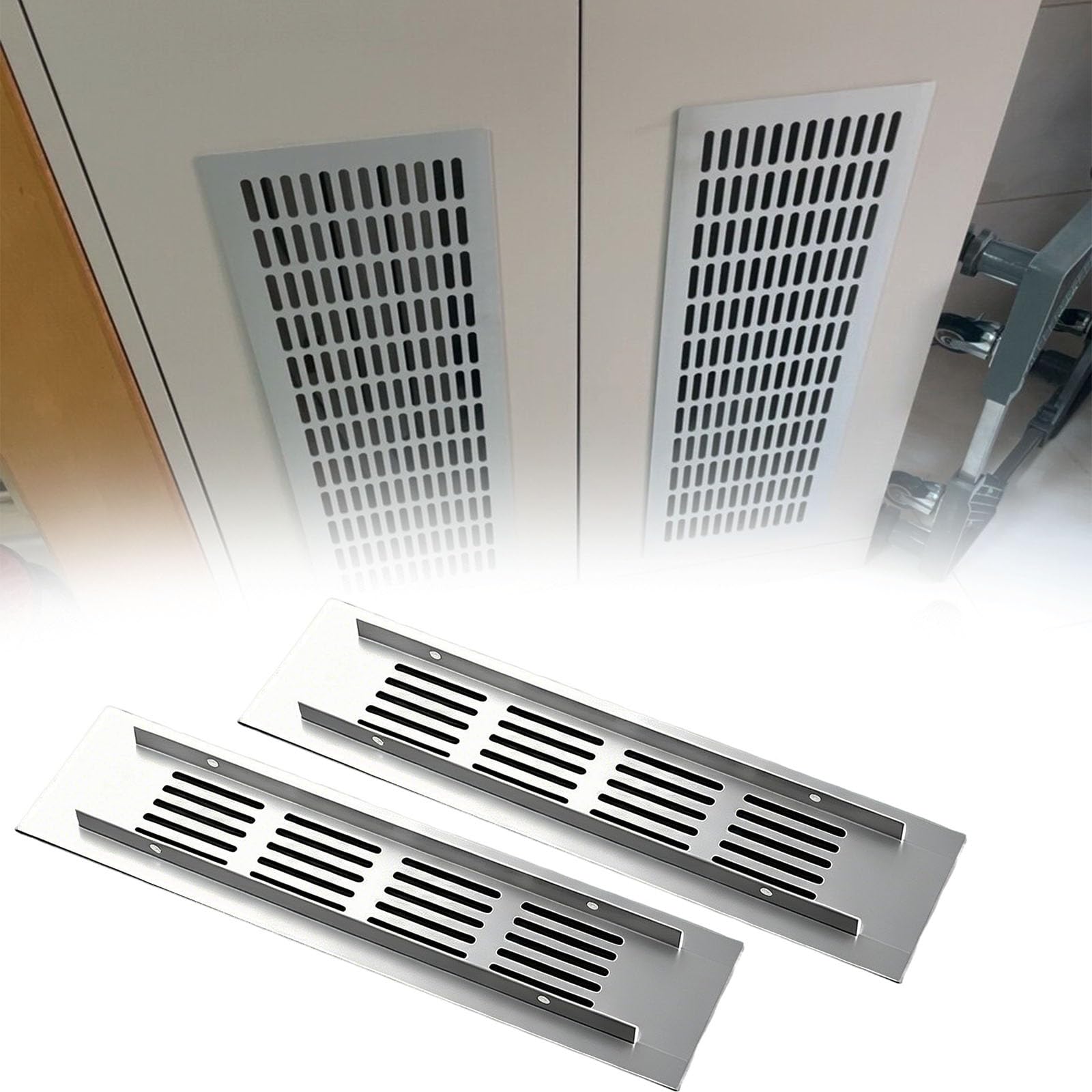 Grille aeration en alliage d'aluminium finition silver durable