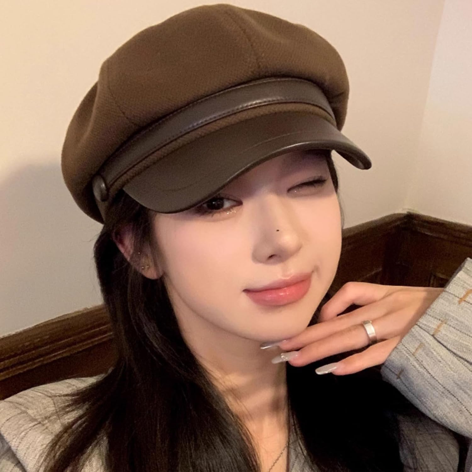 Newsboy Hats for Women and Men Beret Women's Hats & Caps Fall and Winter Womens Hat y2k Hat Women's Octagonal Cap - Image 2